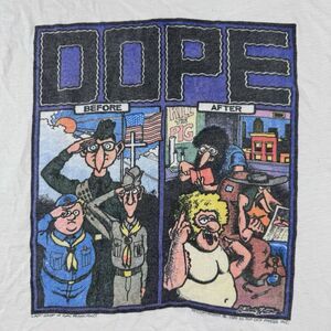 DOPE 1985 Freak Bros Weed Drugs T-Shirt XL VTG Stoner 80s‎ Gilbert Shelton